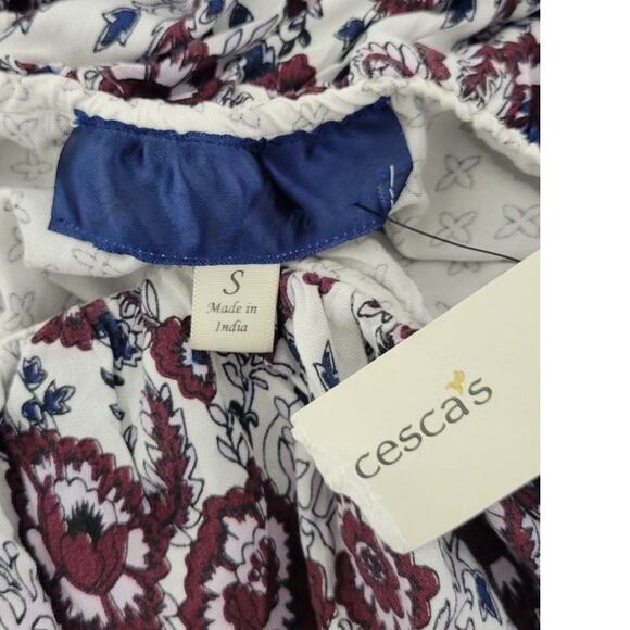 Francescas Top Womens Small Layered Ruffles Boho Cottagecore Coastal Vibes NWT - Picture 7 of 9